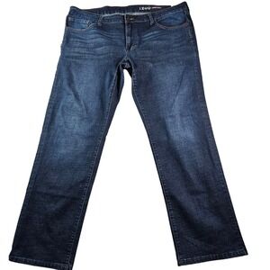 IZOD Denim Jeans Men's 40x32 Blue Straight Fit Comfort Stretch Dark Wash